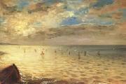 Eugene Delacroix The Sea at Dieppe (mk05) France oil painting artist